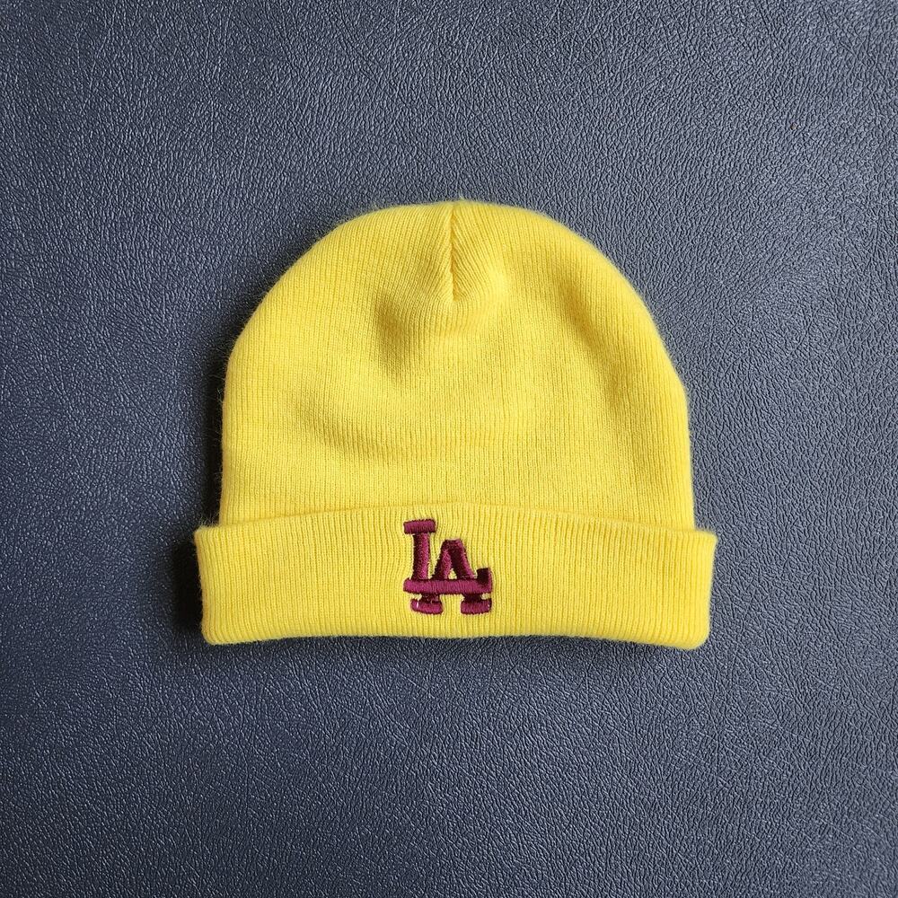Los Angeles Yellow Rolled Beanie Hat OSFM